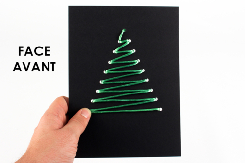 Carte à broder sapin de Noël